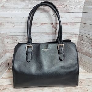 Kate spade black saffiano leather tote handbag